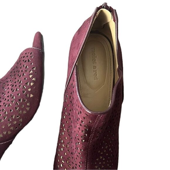 Violet and Red laser cut wedge Style: Sasha new with tags, size 8M - Picture 4 of 15